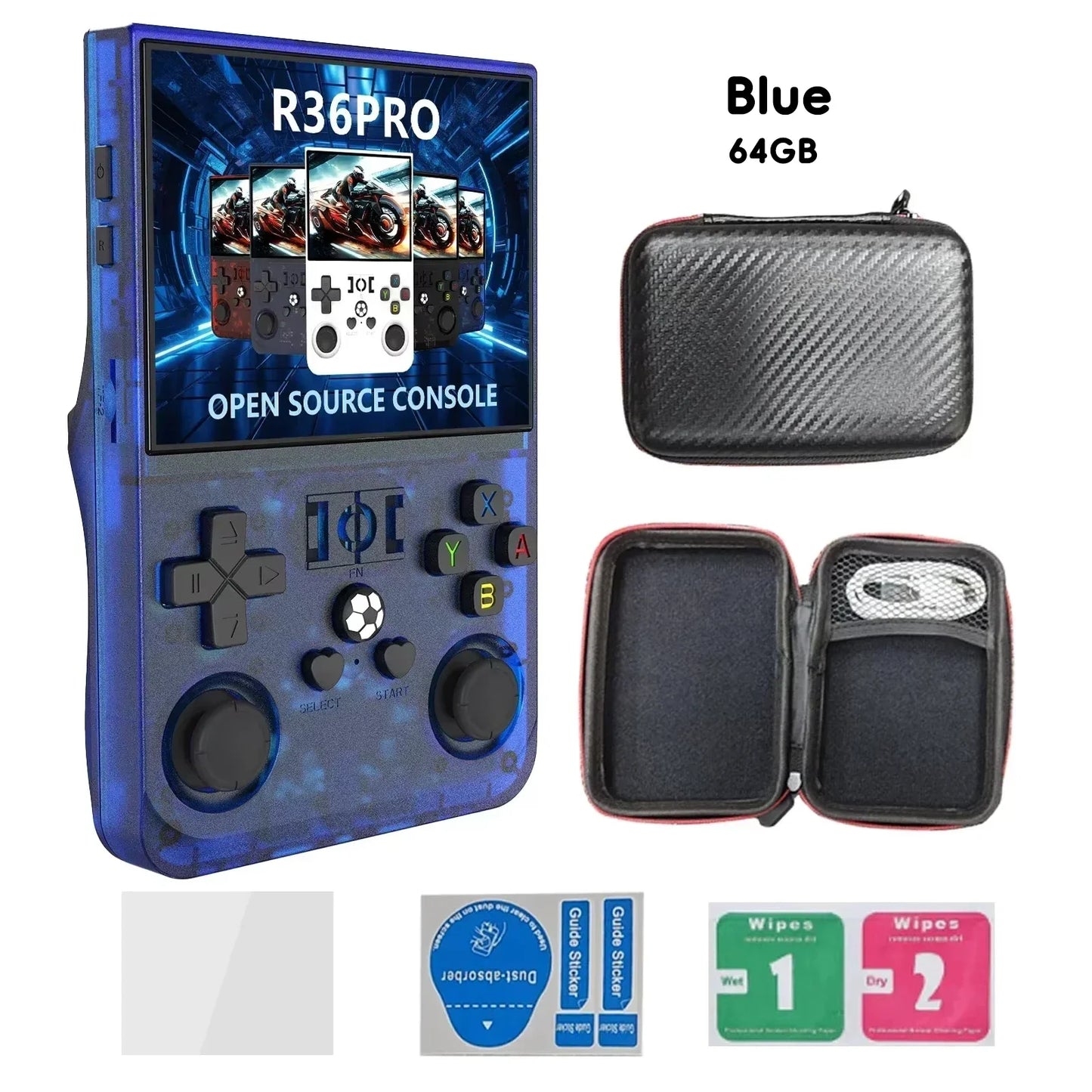 R36PRO - Consola de Videojuegos Portátil , Sistema Linux. 128G