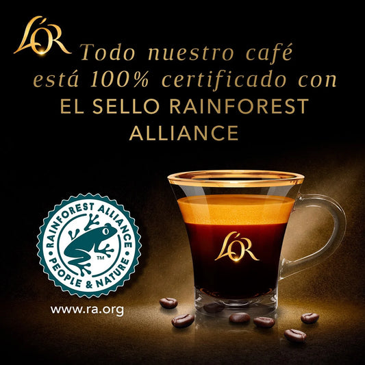 Pack 40 Capsulas (Ristretto L'OR Coffee) Gold Premium,  Intensidad 11