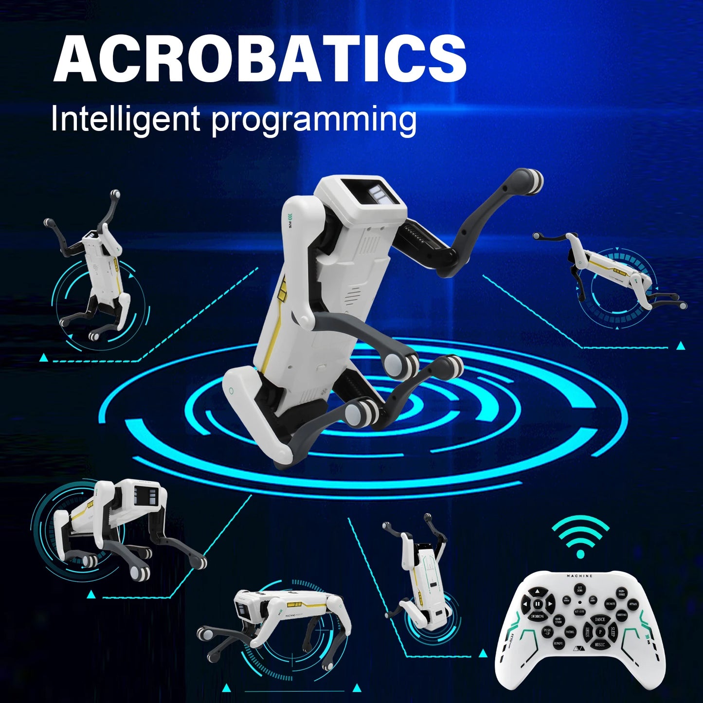 Perro Robot inteligente RC / Control remoto Por IA.