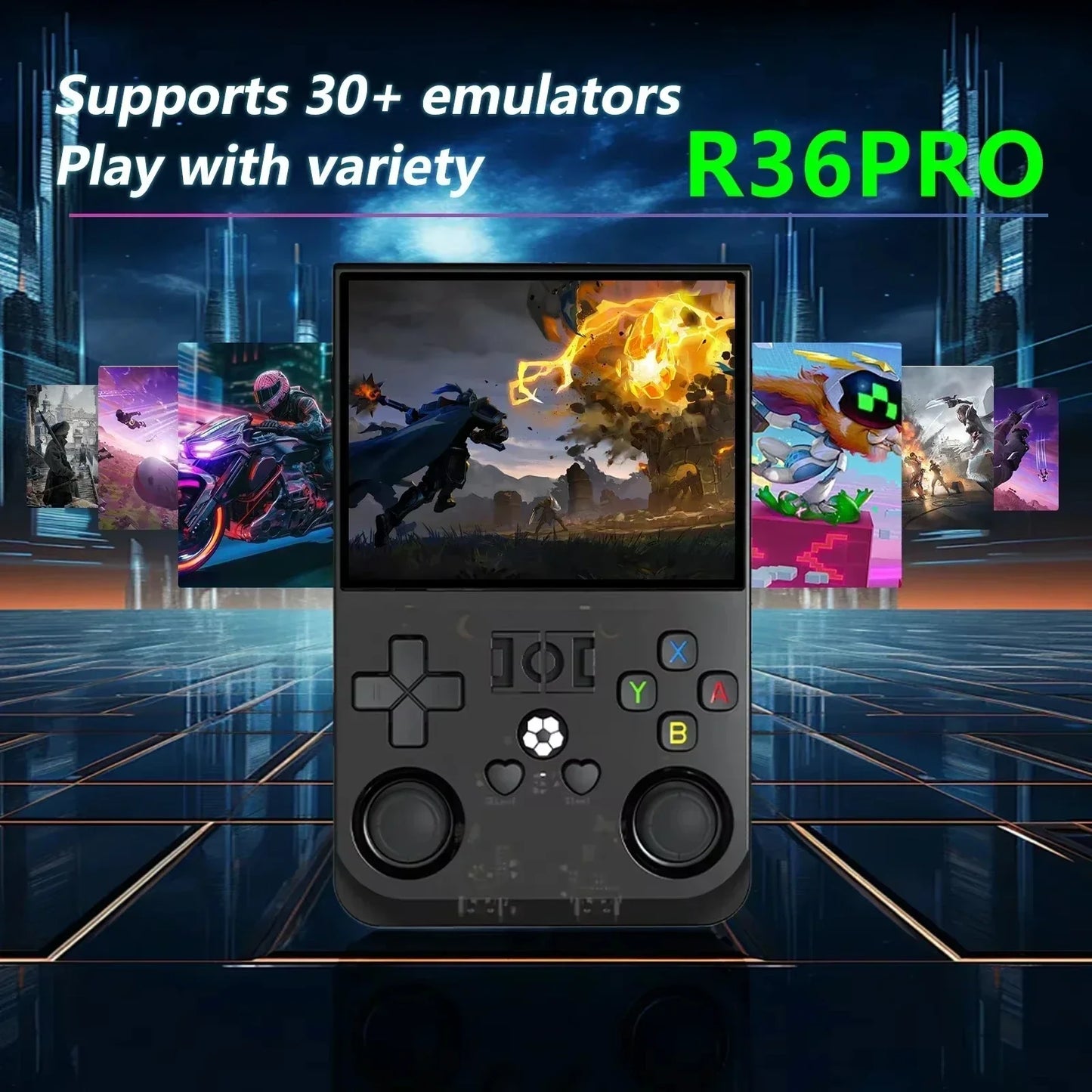 R36PRO - Consola de Videojuegos Portátil , Sistema Linux. 128G