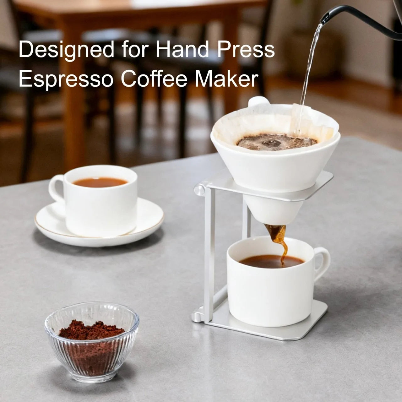Soporte de Aluminio para cafetera portatil