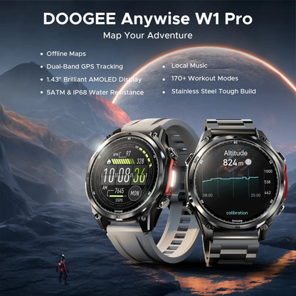 DOOGEE ANYWISE W1 PRO Smartwatch 5ATM Water