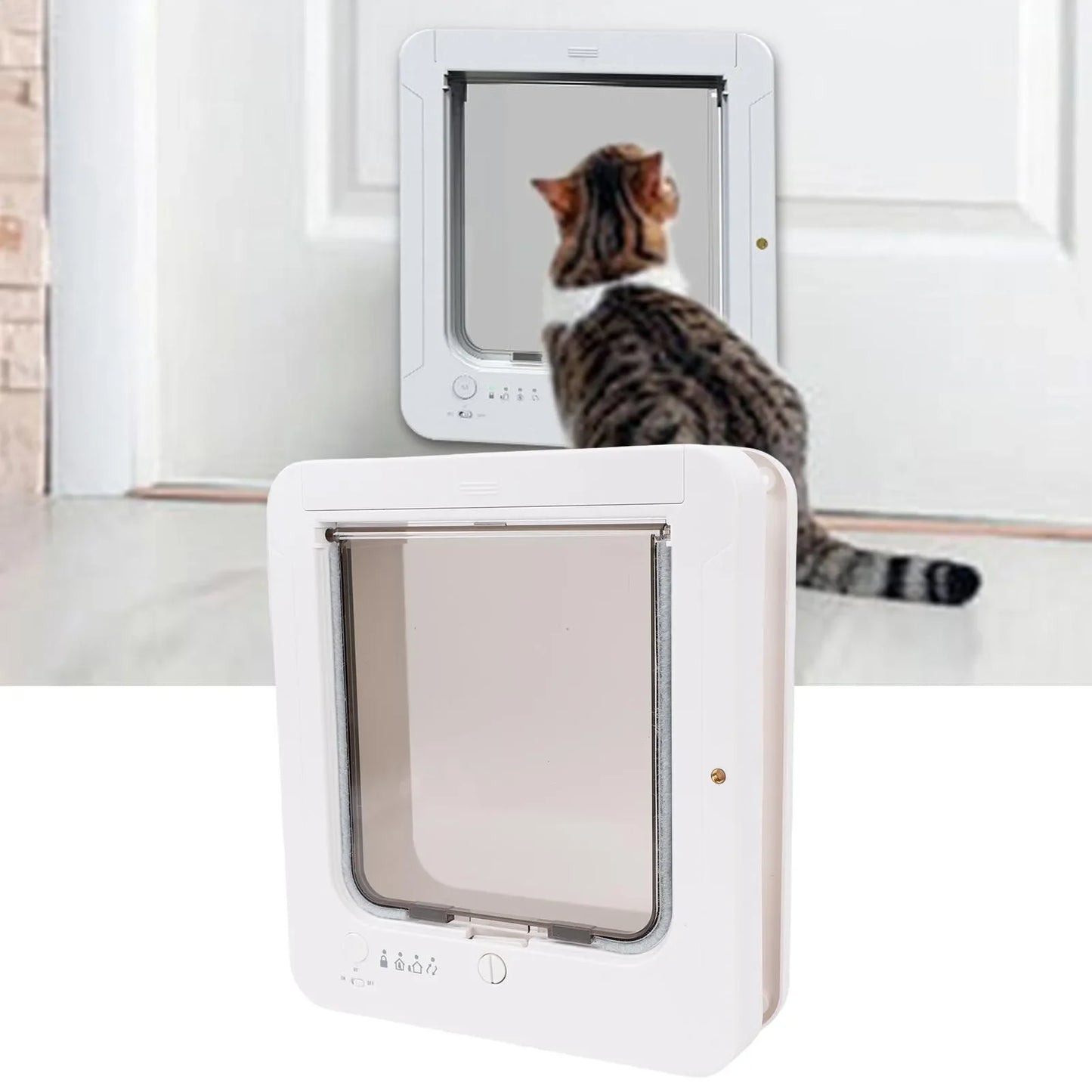 Puerta Inteligente para Gatos con Collar, Detección Automática / Activación por Collar.