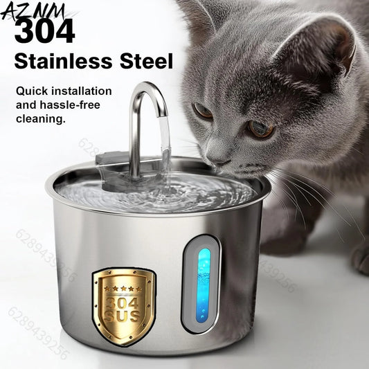 Fuente de agua automática 2,2 Lt / Acero inoxidable