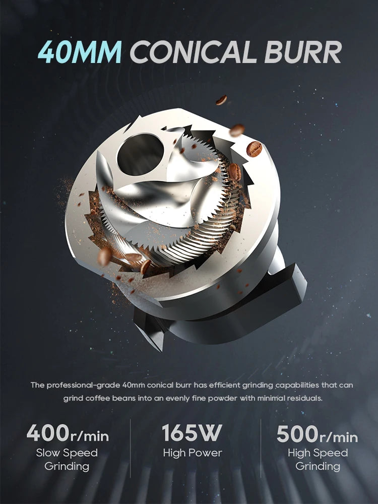 HiBREW G5 de 48 mm, Molinillo de café Eléctrico Profesional.