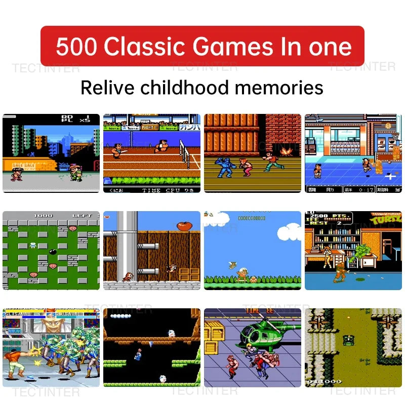 Consola Game Player 8 Bit Retro / 500 Juegos