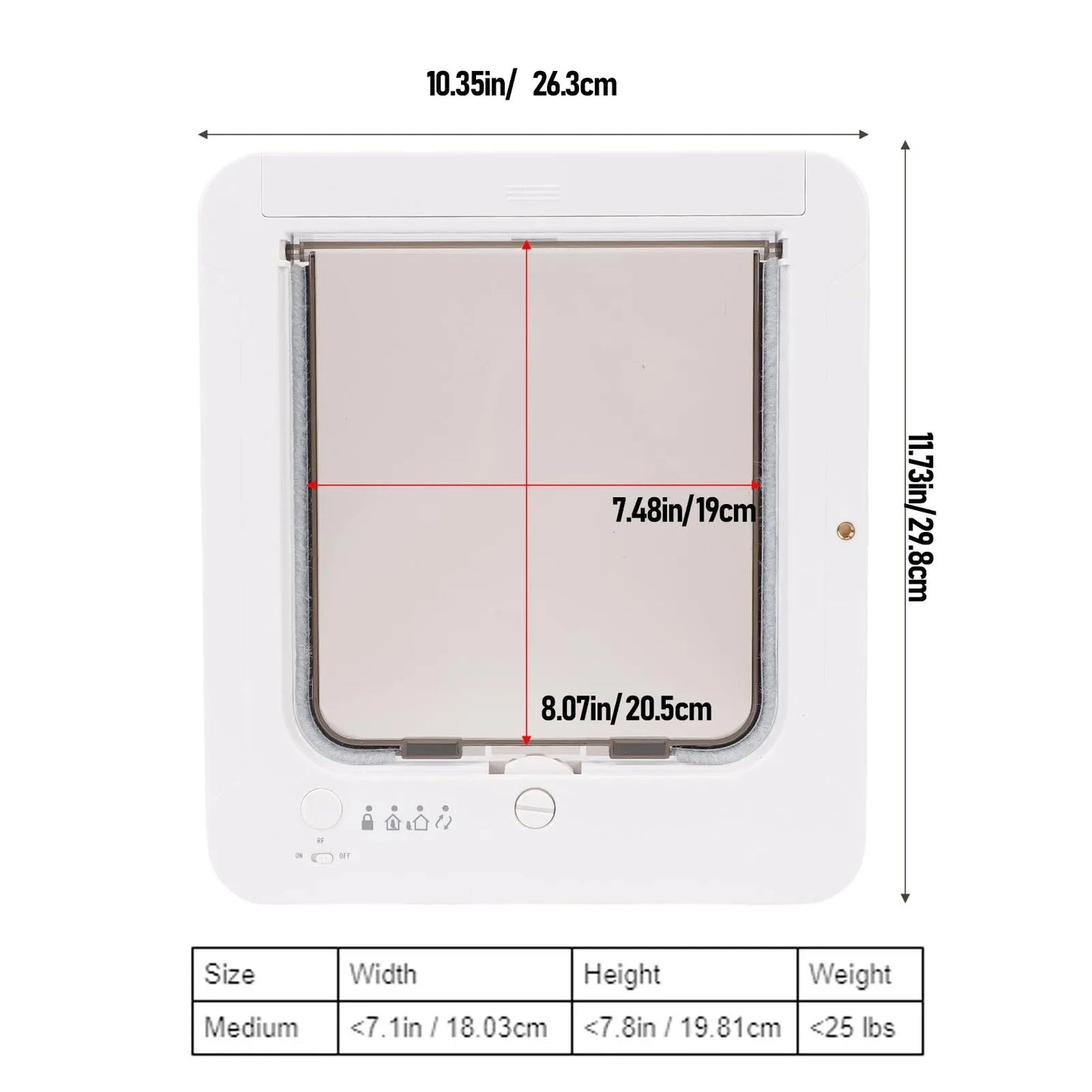 Puerta Inteligente para Gatos con Collar, Detección Automática / Activación por Collar.