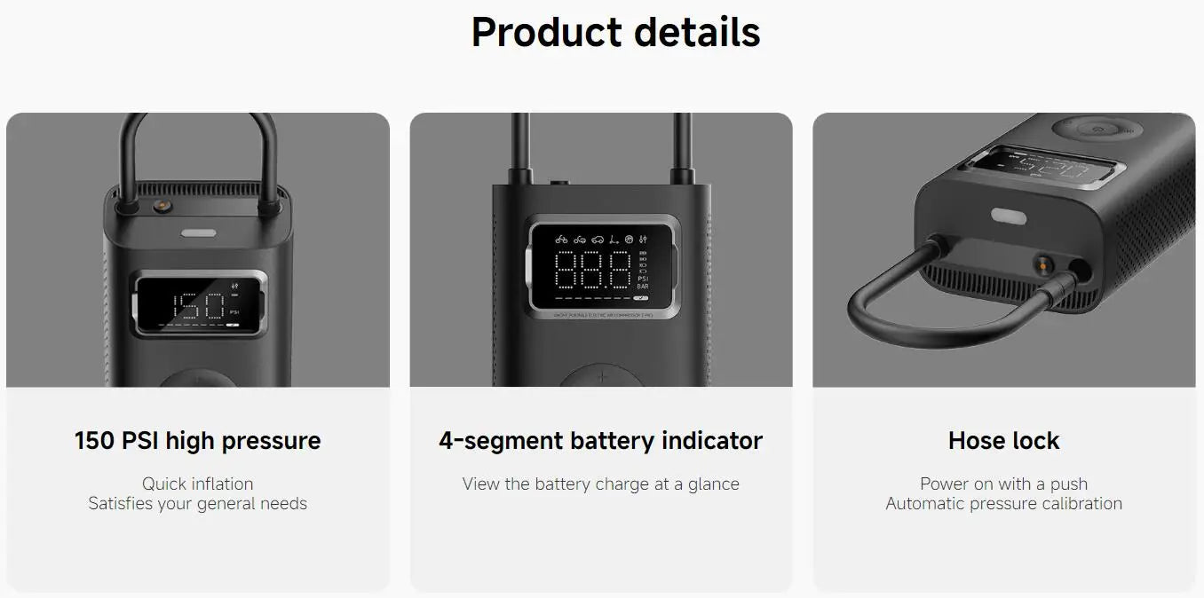 Compresor de aire portátil Xiaomi MJ 2/2D/2PRO.
