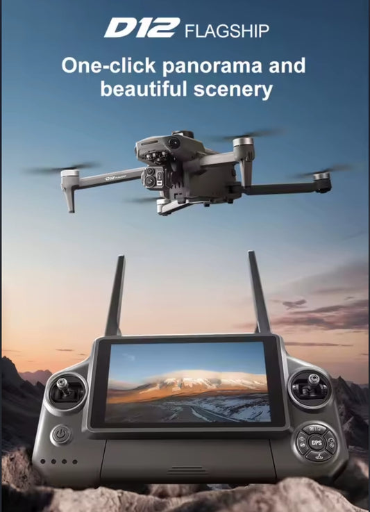 Dron D12 (Profesional) Cámara HD, 8K, FPV, GPS, Dron, RC.