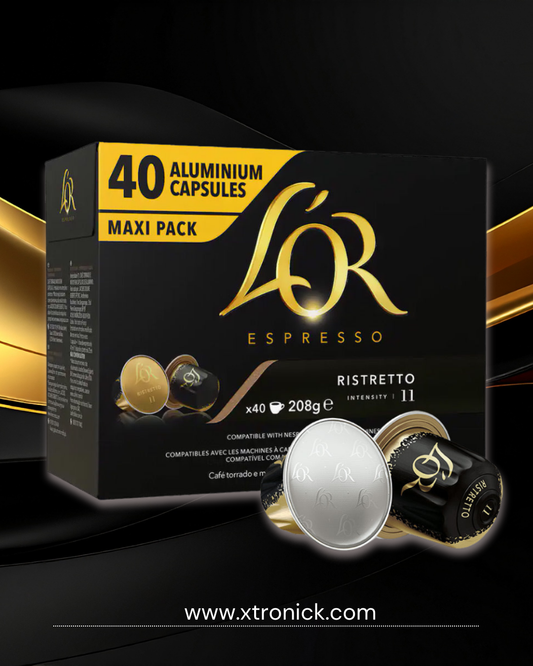 Pack 40 Capsulas (Ristretto L'OR Coffee) Gold Premium,  Intensidad 11